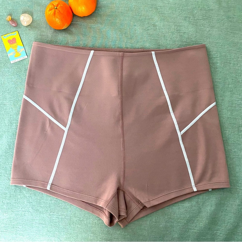 Free People | Coffee Brown Biker Shorts